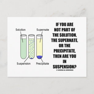 Postal Si No Forma Parte De La Solución Suspensión (Humor