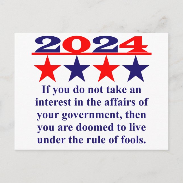 Postal Si No Te Interesa - Cita Política (Anverso)