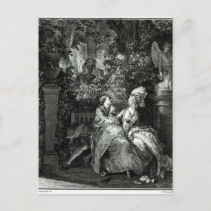 Postal ¿Sí o no? 1781, grabado por N. Thomas