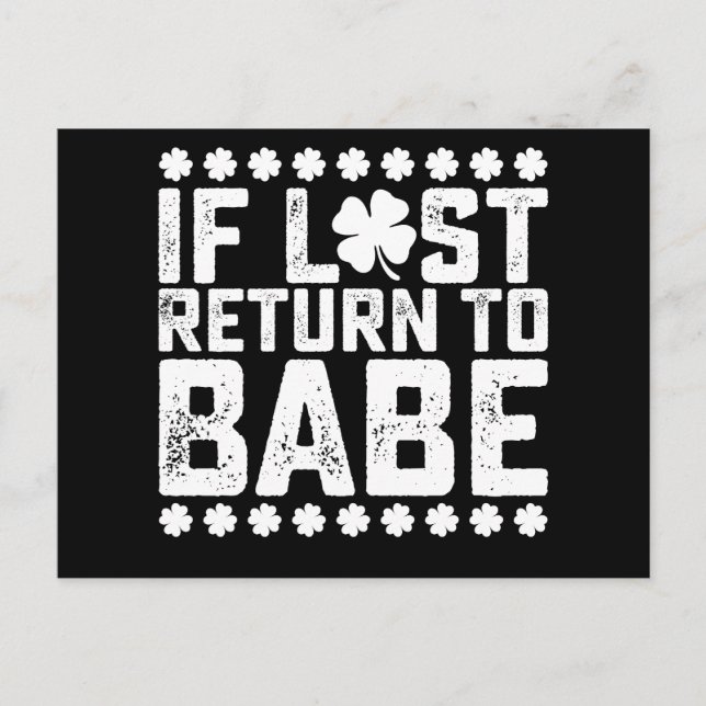 Postal Si Pierde El Regreso A Babe, Puedo Parar (Anverso)