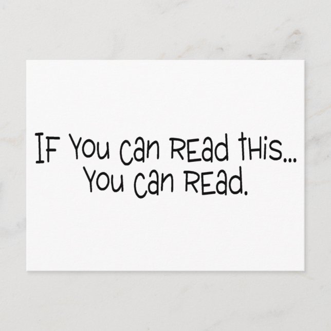 Postal Si Puede Leer Esto Puede Leer (Anverso)
