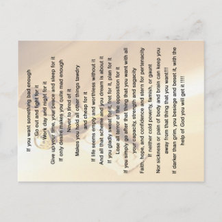 Postal Si quieres algo bastante malo con una cita