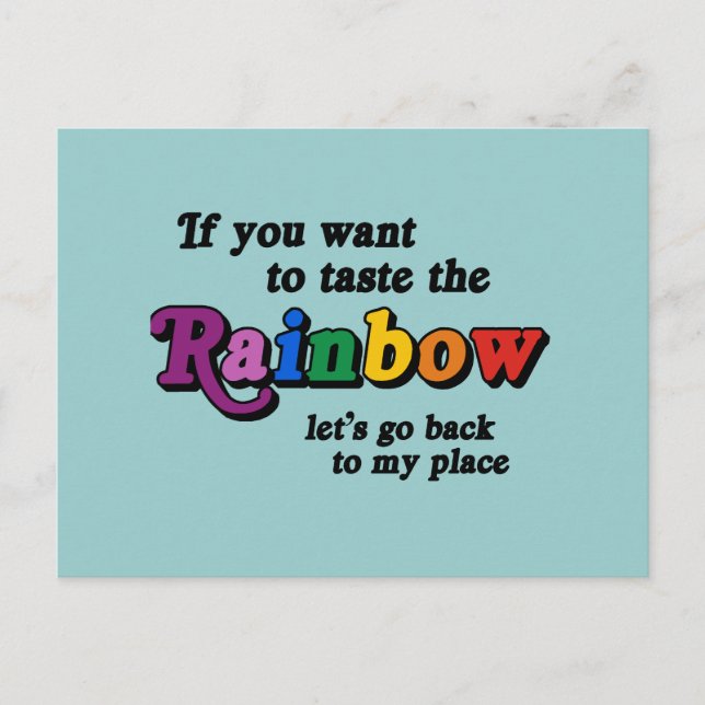 Postal Si quieres probar el arcoiris (Anverso)