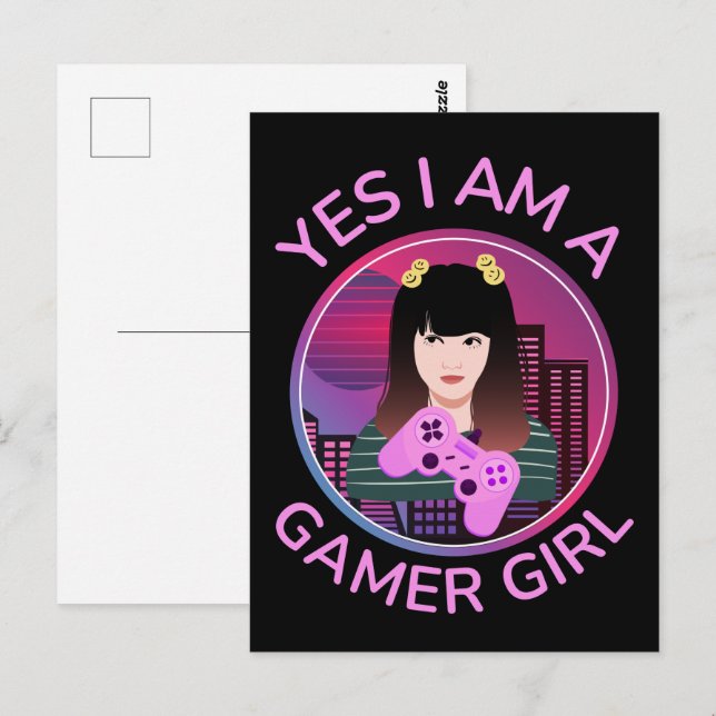 POSTAL SÍ, SOY CHICA DE JUEGOS (Anverso / Reverso)