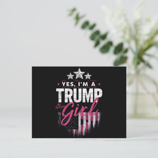 Postal Sí, soy Chica de Trump por disculpas elecciones de (Anverso de pie)