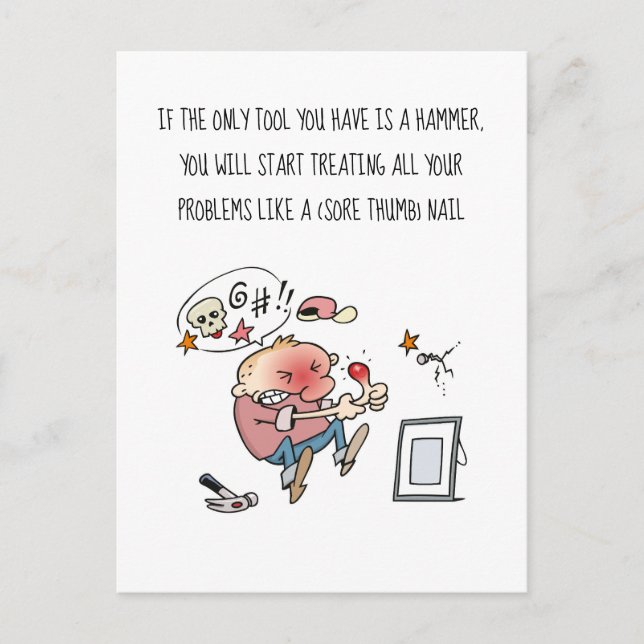 Postal Si Su Única Herramienta Es Un Personalizado De Mar (Anverso)