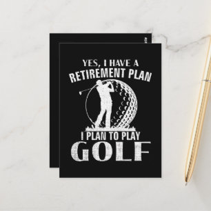 Postal Sí, tengo un plan de jubilación Golf Divertido Gol