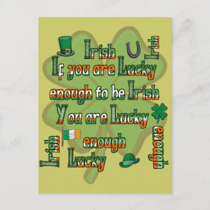 Postal Si tienes la suerte de ser irlandés