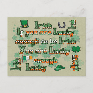 Postal Si tienes la suerte de ser irlandés