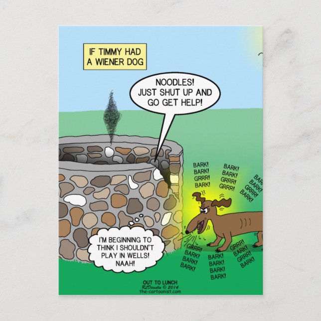 Postal Si Timmy tuviera un perro vienés (Anverso)