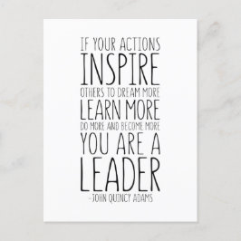 Postal Si tus acciones inspiran a otros, John Quincy Adam