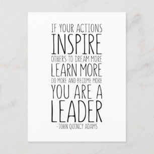 Postal Si tus acciones inspiran a otros, John Quincy Adam