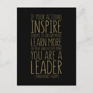 Postal Si tus acciones inspiran a otros, John Quincy Adam