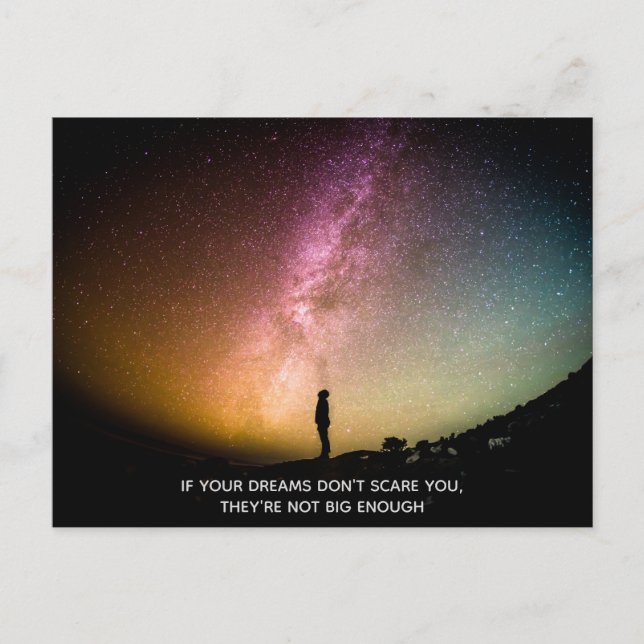 Postal Si tus sueños no te asustan (Anverso)
