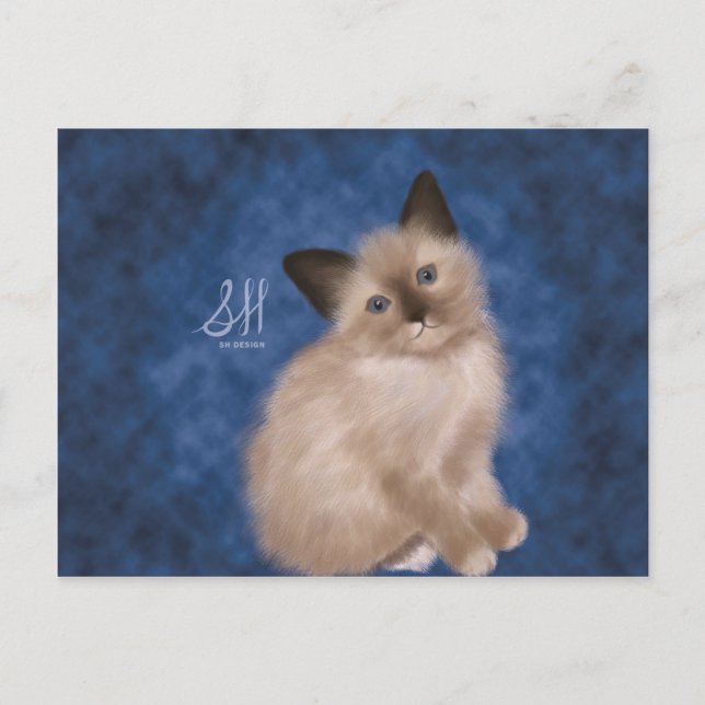 Postal Siamese Kitten (Anverso)