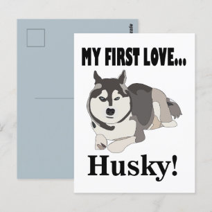 Postal Siberian Husky Dog Mascota Siberian Husky