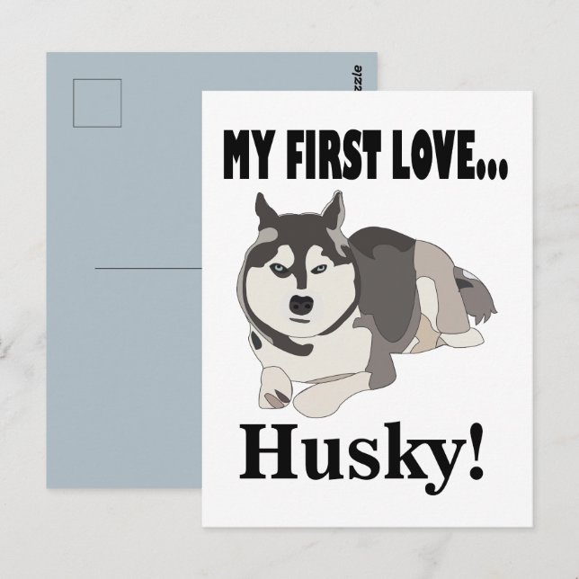 Postal Siberian Husky Dog Mascota Siberian Husky (Anverso / Reverso)