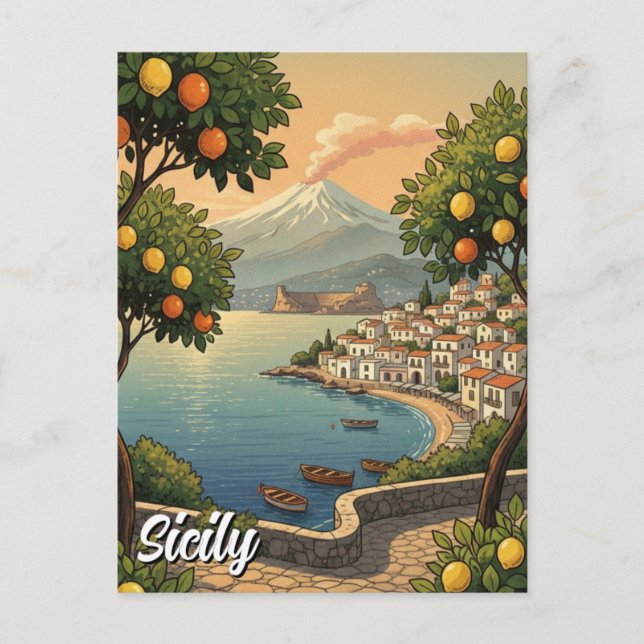 Postal Sicilia Italia (Anverso)