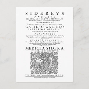 Postal Sidereus Nuncius Postcard
