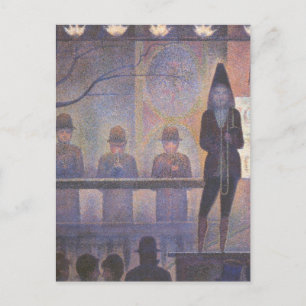 Postal Sideshow de circo de Georges Seurat, arte vintage