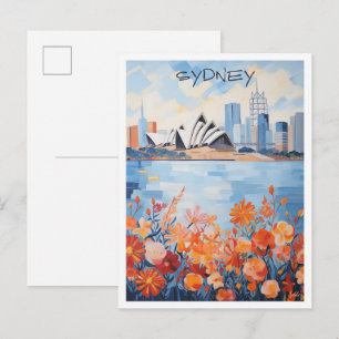 Postal Sídney Australia Arte Viaje