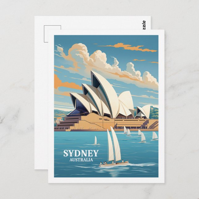 Postal Sídney Australia Famoso lugar de viaje vintage (Anverso / Reverso)