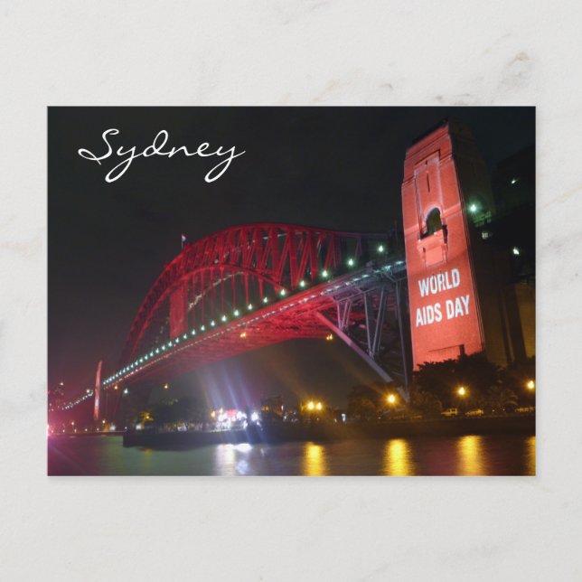 Postal sidney bridge aids night (Anverso)