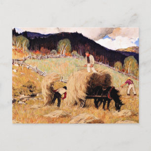 Postal Siega, pintura popular de Clarence Gagnon