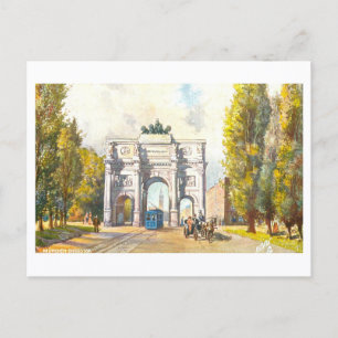 Postal Siegestor antiguo en Múnich, Alemania