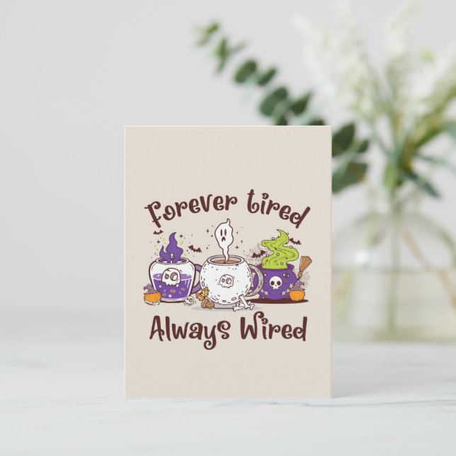 Postal Siempre Cansado, Siempre Con Cable - Diseño De Ama (Anverso de pie)