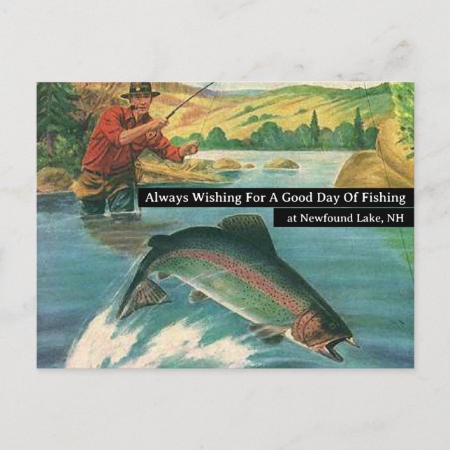 Postal Siempre Deseando Un Buen Día De Pesca Personalizar (Anverso)