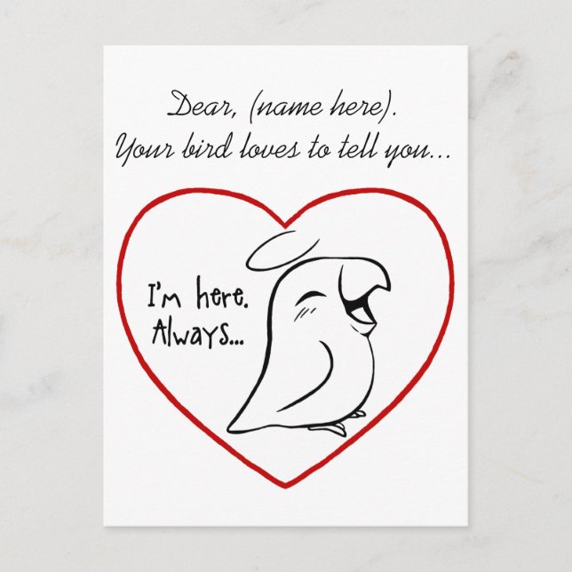 Postal Siempre en mi corazón (Anverso)