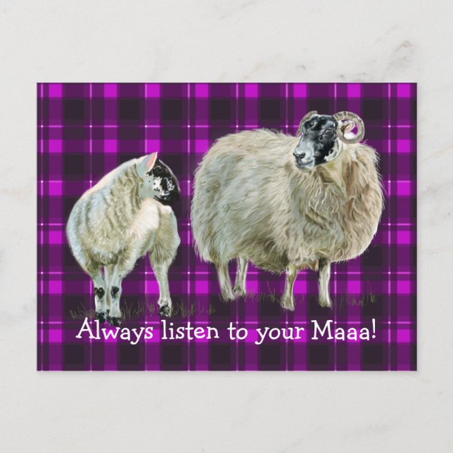 Postal ¡Siempre escuchen a su Maaaa! (Anverso)