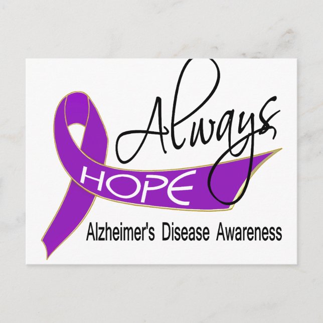 Postal Siempre espero la enfermedad de Alzheimer (Anverso)
