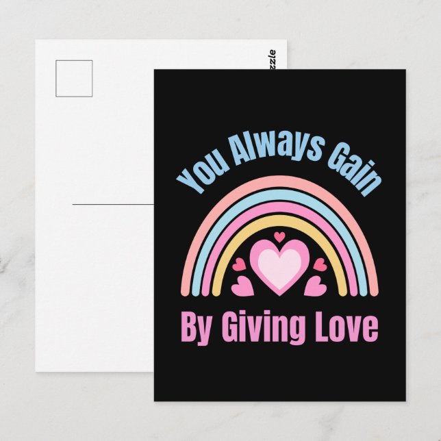 Postal Siempre Ganas Dando Amor (Anverso / Reverso)