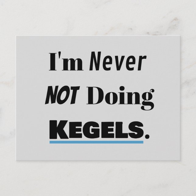 Postal Siempre haciendo kegels (Anverso)