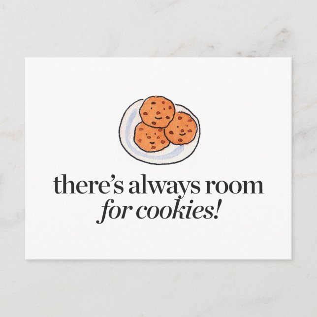 Postal Siempre hay espacio para las cookies (Anverso)