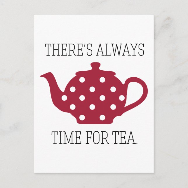 Postal Siempre hay tiempo para el té (Anverso)
