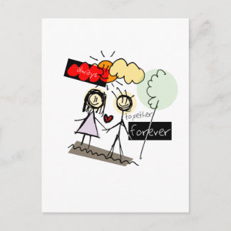 Postal "Siempre juntos para siempre" productos de arte di