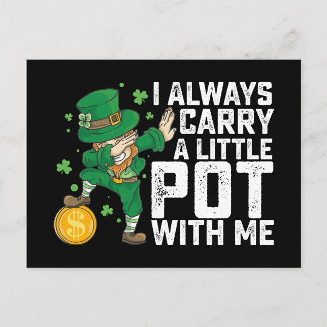 Postal Siempre llevo una pequeña olla conmigo, St Patrick (Anverso)
