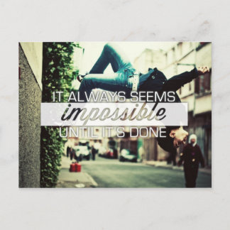 Postal Siempre Parece Imposible - Cita Motivacional
