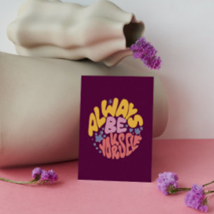 Postal Siempre Sé Tú Mismo - Letras De Mano