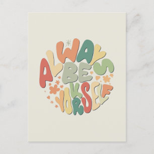 Postal Siempre sé tú mismo - Otoño Inspirador