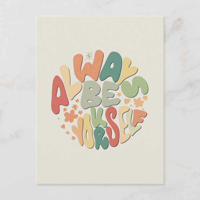 Postal Siempre sé tú mismo - Otoño Inspirador (Anverso)