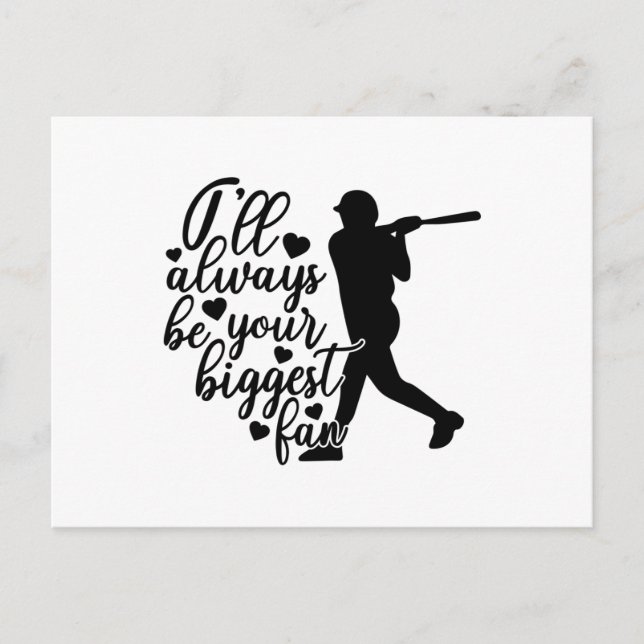 Postal Siempre seré tu mayor fanático del béisbol (Anverso)
