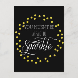 Postal Siempre Sparkle Gold Modern Design