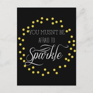 Postal Siempre Sparkle Gold Modern Design