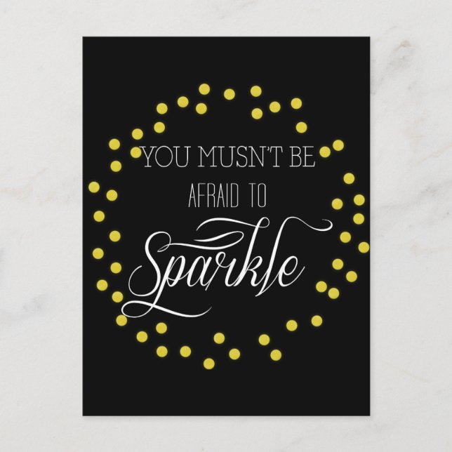 Postal Siempre Sparkle Gold Modern Design (Anverso)