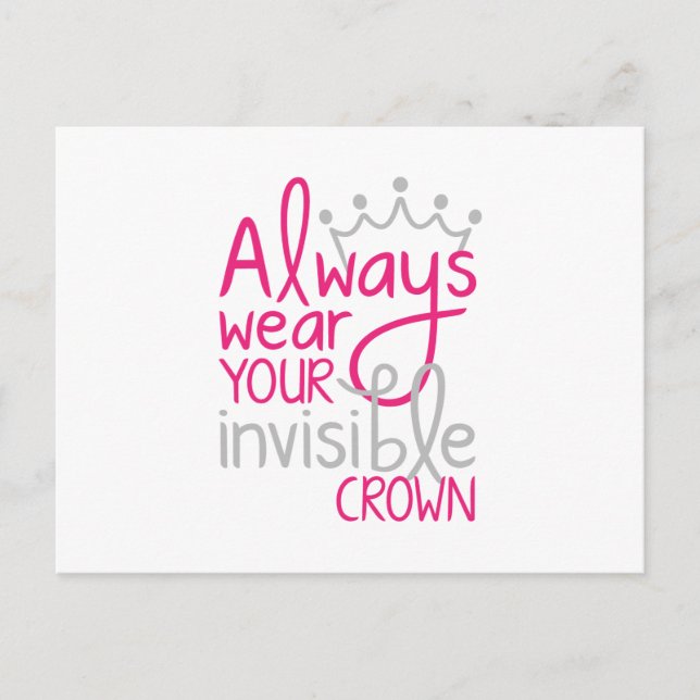 Postal Siempre Usa Tu Corona Invisible (Anverso)