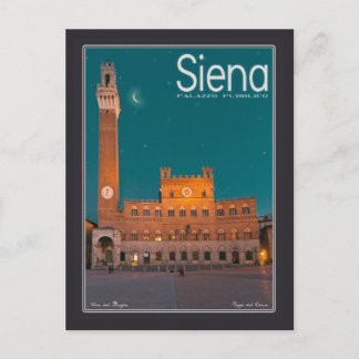 Postal Siena - Noche del Palazzo Pubblico